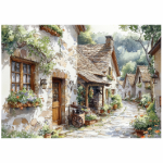 Tear Resistant Deco Print Old Village