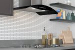 Siemens Falco 90CM Curved Black Glass S steel Chimney Extractor