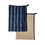 Indigo Spine Kitchen Towel Set Of 2
