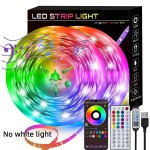 Smart LED Strip Lights LED Lights For Bedroom USB Port 1M 60 Lights Rgb 2835 IR44KEY Remote & App Control Music Synchronous Colo