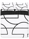 Queen Graphic Print Duvet - 230 X 200 Cm Black white
