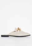 Cally Nappa Leather Loafer Mule - Bone