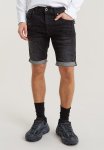 G-star Raw 3301 Slim Short Elto Black Superstretch - Medium Aged Grey