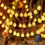 1PC 20/50/100 LED Solar String Lights Outdoor Crystal Globe Lights Solar Festoon Fairy Light Bubble Ball Lamp Halloween Decorati