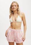 Cotton On The Essential Beach Short-mandarin white Stripe