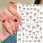 Bowknot Design Nail Art Stickers Self Adhesive Nail Art Decals For Nail Art Decoration Nail Art Supplies For Women And Girls