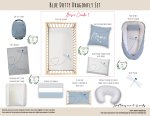 Cot Duvet Bedding Blue Dotty Dragonfly Set