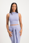 Hazel High Neck Crop Top- Persian Violet - S