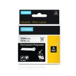 Dymo Original Ind Tape For Rhino 12MM X 55M Permanent Polyester Black On White