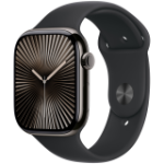 Apple Watch Series 10 Gps + Cellular 46MM Slate Titanium Case With Black Sport Band - M l Model A3003