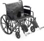 Heavy Duty Bariatric Wheelchair For Adults - Removable Desk Arms And Elevated Leg Rests - Adjustable Height Foldable - 30 Inch Seat Width 700LB Capa