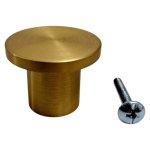 Metal Sphere Cabinet Knob 30MM Brass