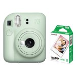 Fujifilm Instax MINI 12 Instant Film Camera Combo With 2 Films Mint Green