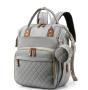 Multi-functional Baby Diaper Bag & Bed - Grey