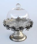 Metal Cake Stand With Glass Dome – 26X23CM
