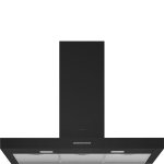 Smeg 90CM Wall Hood Extractor Matt Black KBT900NE