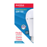 Eurolux Rechargeable Fast Charging Lamp E27 6W