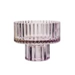 Tealight Holder Glass Purple