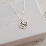 Madelyn 925 Sterling Silver Tree Of Life Heart Necklace