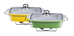 Rectangle Stoneware Food Warmer Set - Yellow