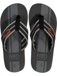 Striped Flip Flops - 5 Black