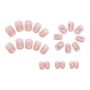 24-PIECE Short Square Flower Print False Nail Kit - Includes Jelly And File