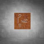 Baby Changing Sign D03 - Rust - Powder Coated Aluminum