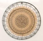 Metal Hessian Wall Hanging 38CM