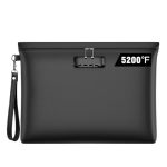 Fireproof Document Bag With Lock Zoopip 14.6"X10.5" Fireproof And Waterproof Money Bag With Zipper Closure Storage Pouch For A4