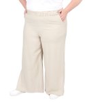 Ladies Plain Viscose Pants - 60 Stone