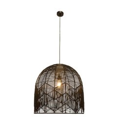 Disc Toulon BLK-600 Pendant Black Woven Rattan E27 1X60W