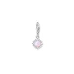 Charm Pendant Opal-imitation Shimmering Pink