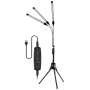 Portable Plant Growth LED Lights With Tripod Stand 3 Tubes Warm And White
