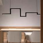 City Line Black Geometric LED Pendant Light