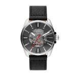 Diesel MS9 Automatic Three-hand Black Leather Men's Watch DZ1966