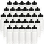 Suclain 50 Pieces Sports Water Bottles 20 Oz Water Bottles Squeeze In Bulk Reusable Plastic Water Bottles Bpa Free Blank Water B
