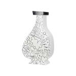 Collar Vase Single-line Design Ceramics White 33CM