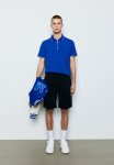 Slim Fit Zip-top Polo Shirt - Bright Blue