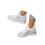 Walking Shoes Women Wide Slip On Women's Walking Shoes Cushion Running Tennis Non-slip Comfortable Breathable Workout Gym Sports
