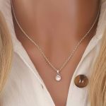 With Love 925 Sterling Silver April Birthstone Necklace