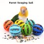 Interactive Parrot Foraging Ball - Durable Plastic Chew Toy For Small To Medium Birds Ideal For Cockatiels Conures & Lovebirds