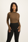 Gwen Open Back Bodysuit - Pinecone - S
