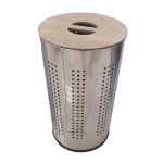 Laundry Bin With Wooden Lid SGN2333