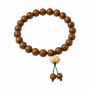 Premium Handmade Wooden Bracelet - Minimalist Lotus Charm Stretch Bracelet