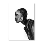 Mbali Grey Art Print - A3