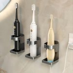 1 2 3PCS Electric Toothbrush Holder Bathroom Toothbrush Storage Rack Traceless Toothbrush Stand Rack Adapts To 90% Electric Toot