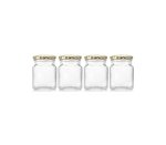 Consol Square Jar With Gold Lid 260 Ml 4 Pack