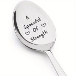 1PC Spoonful Of Strength Engraved Spoon Thinking Of You Spoon Cancer Survivor Gift Encouragement Gift Party Spoon Party Gifts Al