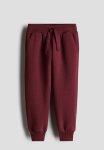 Brushed-inside Joggers - Dark Red
