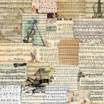 50PCS Vintage Music Notation Stickers For Junk Journal Planner Diy Paper Stickers Retro Resume Pack Decoration For Art Journal B